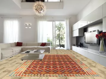 Flat Weave Wool Kilim Oriental Large Rug 10x16