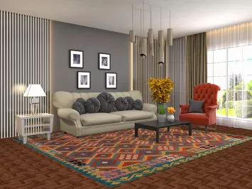 South Western Style Kilim Oriental Area Rug 8x10