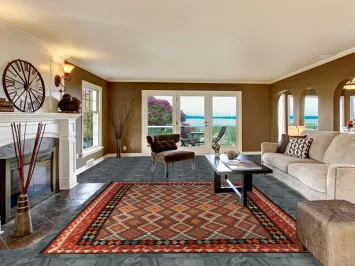 Trellis Wool Kilim Oriental Area Rug 8x10