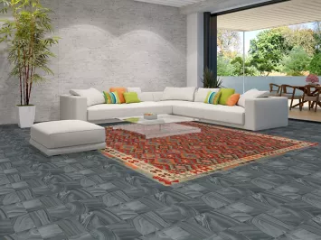 All-Over Orange Wool Kilim Oriental Area Rug 9x11