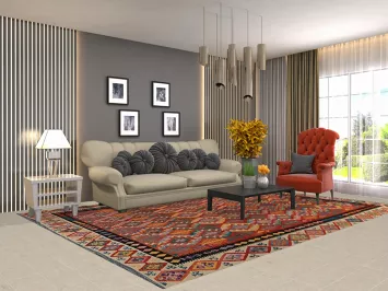 Hand Woven Wool Kilim Oriental Area Rug 8x11