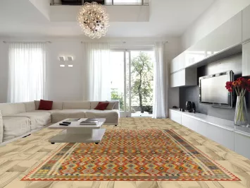 Flat Weave Wool Kilim Oriental Large Rug 10x16