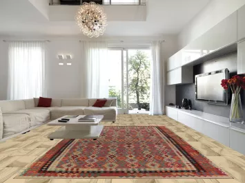 Geometric Wool Kilim Oriental Large Rug 10x16