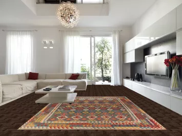 Reversible Wool Kilim Oriental Area Rug 10x13