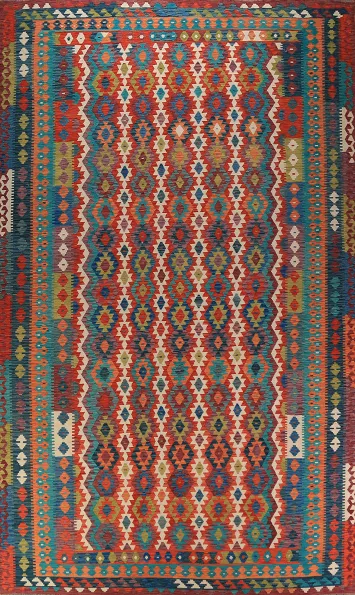 Geometric Wool Kilim Oriental Large Rug 10x16
