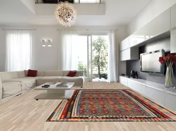 Geometric Wool Kilim Oriental Large Rug 10x16