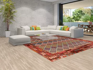 All-Over Trellis Wool Kilim Oriental Large Rug 10x13