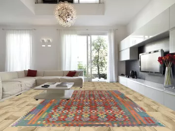 Geometric Wool Kilim Oriental Large Rug 10x16