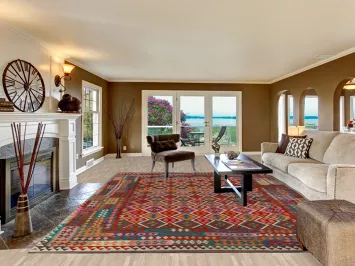 Reversible Wool Kilim Oriental Area Rug 10x13