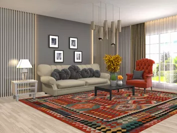 Geometric Kilim Oriental Area Rug 8x11