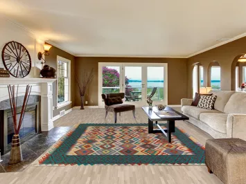 Flat Weave Wool Kilim Oriental Area Rug 8x10