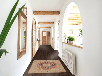 Wool Vegetable Dye Heriz Serapi Oriental Foyer Rug 3x4