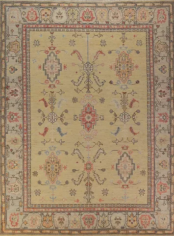 Vegetable Dye Wool Heriz Serapi Oriental Area Rug 9x12
