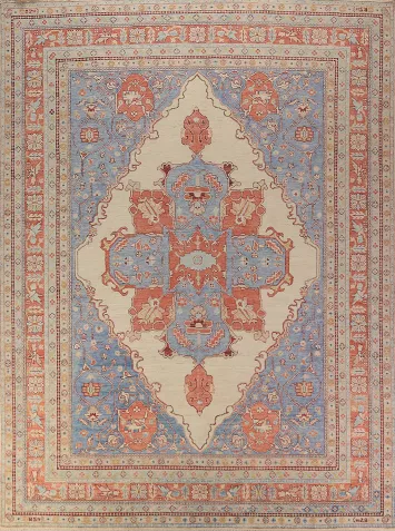 Vegetable Dye Heriz Serapi Oriental Area Rug 10x13