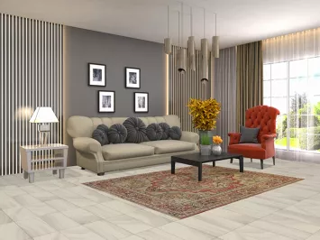 Geometric Wool Heriz Serapi Vegetable Dye Rug 5x7