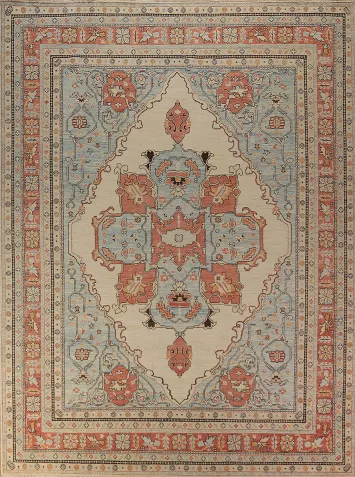 Vegetable Dye Wool Heriz Serapi Oriental Area Rug 10x12
