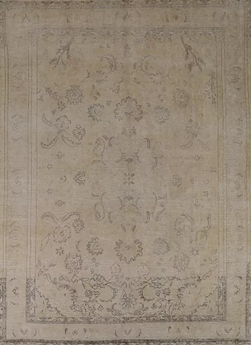 Earth Tone Wool Tabriz Persian Area Rug 10x13