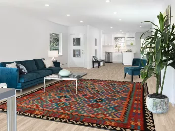 Geometric Wool Kilim Oriental Area Rug 8x10