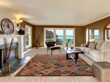 Geometric Wool Kilim Oriental Area Rug 8x11