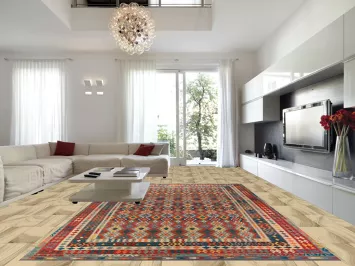 All-Over Geometric Kilim Oriental Large Rug 10x16