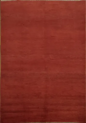 Modern Red Wool Gabbeh Oriental Area Rug 6x8
