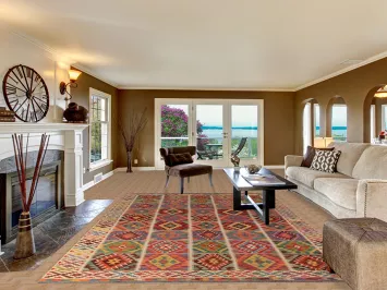 All-Over Geometric Kilim Oriental Area Rug 8x12