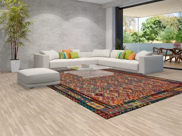 All-Over Wool Trellis Kilim Oriental Area Rug 10x13