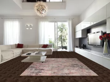 Contemporary Wool Abstract Indian Area Rug 9x12