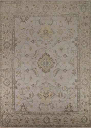 All-Over Floral Wool Oushak Oriental Area Rug 9x12