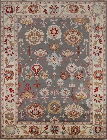 Handmade Gray Oushak Oriental Area Rug 8x10