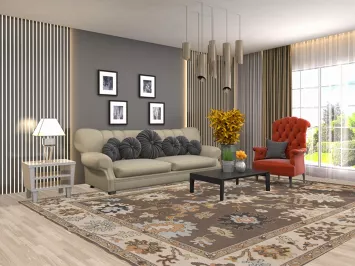 Handmade Brown Oushak Oriental Area Rug 9x12