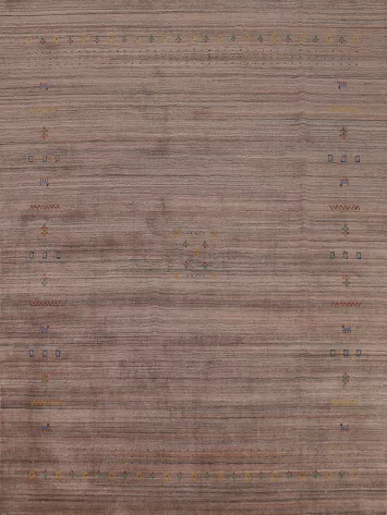 Striped Brown Tribal Gabbeh Oriental Area Rug 8x10