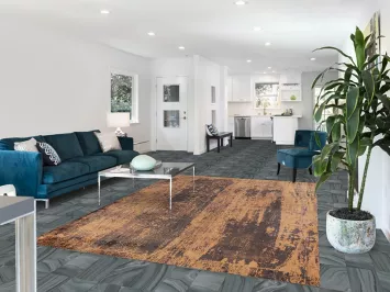 Contemporary Wool Abstract Indian Area Rug 7x9