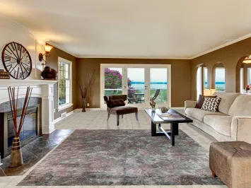 Contemporary Wool Abstract Indian Area Rug 8x10