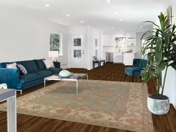 Aqua Blue Handmade Oushak Indian Area Rug 8x10