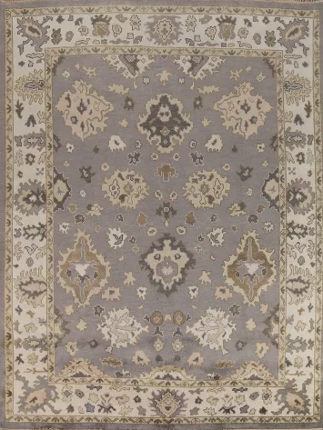 Gray Handmade Oushak Indian Area Rug 8x10