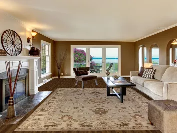 Earth Tone Wool Oushak Indian Area Rug 9x12