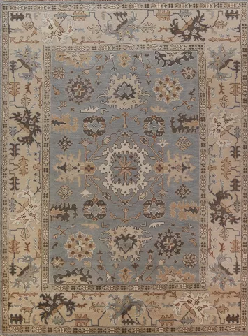 Handmade Wool Oushak Indian Area Rug 9x12