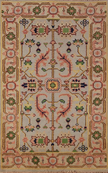 Handmade Wool Oushak Indian Rug 3x5