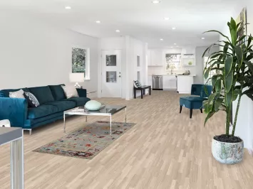 All-Over Gray Wool Oushak Indian Rug 3x6