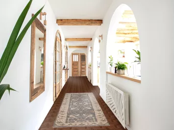 Wool Handmade Oushak Indian Runner Rug 3x8