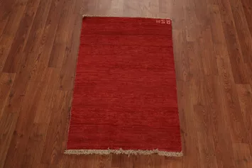 Modern Wool Gabbeh Oriental Accent Rug 2x3