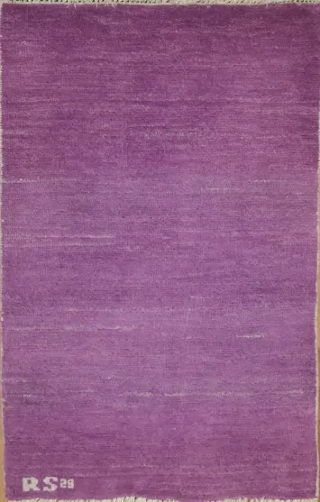 Purple Wool Contemporary Gabbeh Oriental Rug 2x3