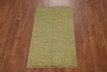 Yellow & Green Contemporary Wool Gabbeh Oriental Rug 2x3