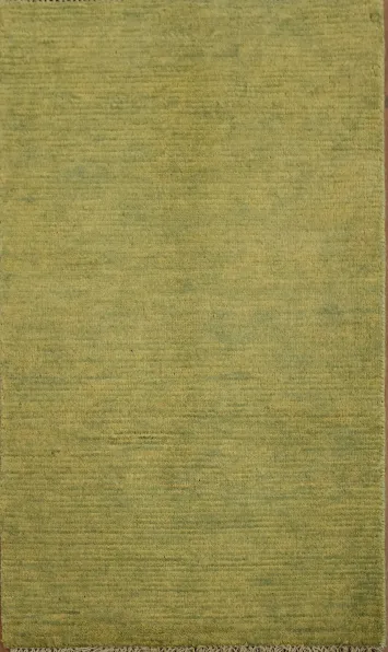 Yellow & Green Contemporary Wool Gabbeh Oriental Rug 2x3