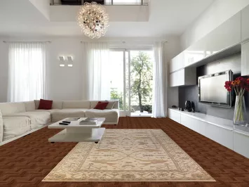 Earth Tone Wool Oushak Indian Large Rug 8x16