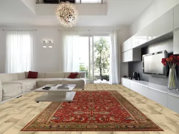 All-Over Wool Handmade Large Oushak Indian Rug 9x18