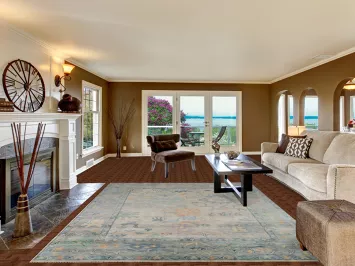 All-Over Wool Oushak Indian Area Rug 8x10