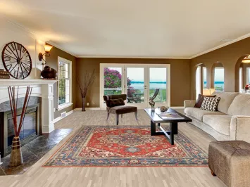 Geometric Wool Heriz Serapi Indian Area Rug 8x10