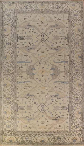 Handmade Wool Large Oushak Indian Rug 8x16